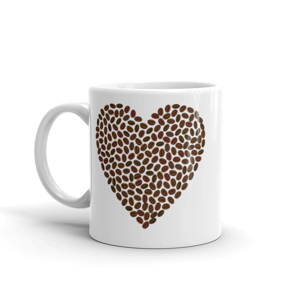 Coffee to Keep Up with My Heart Hero - White glossy mug
