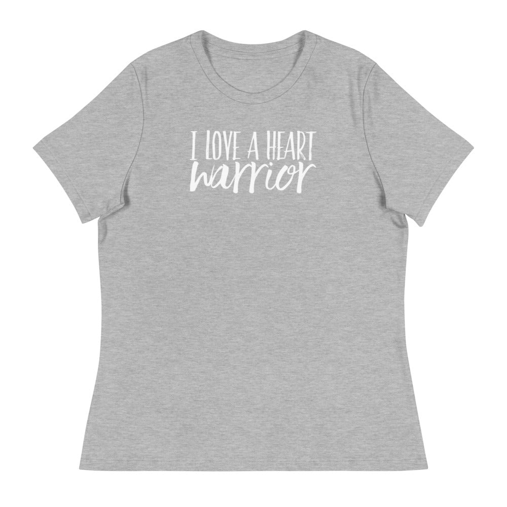 I Love a Heart Warrior Cursive - Women's Relaxed T-Shirt