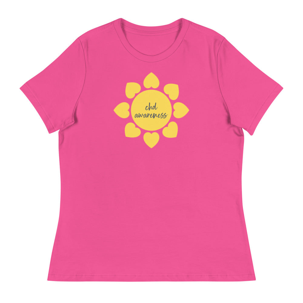 CHD Awareness Sun - Women's Relaxed T-Shirt