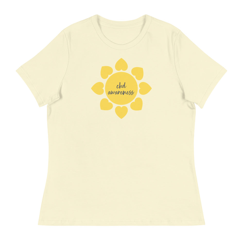 CHD Awareness Sun - Women's Relaxed T-Shirt
