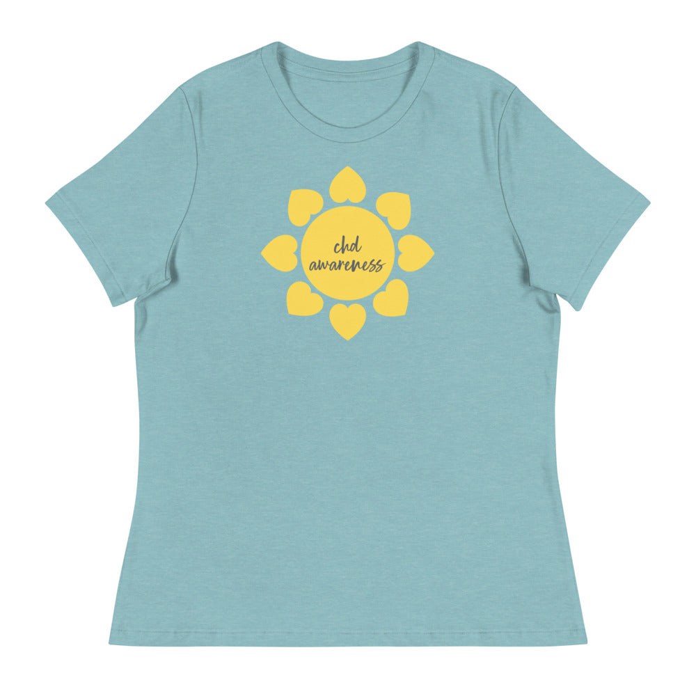 CHD Awareness Sun - Women's Relaxed T-Shirt