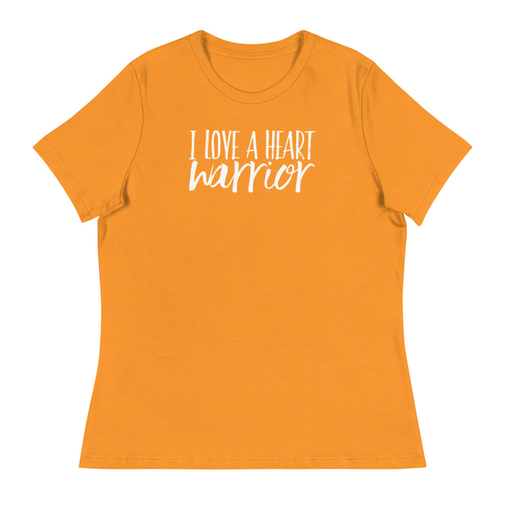 I Love a Heart Warrior Cursive - Women's Relaxed T-Shirt
