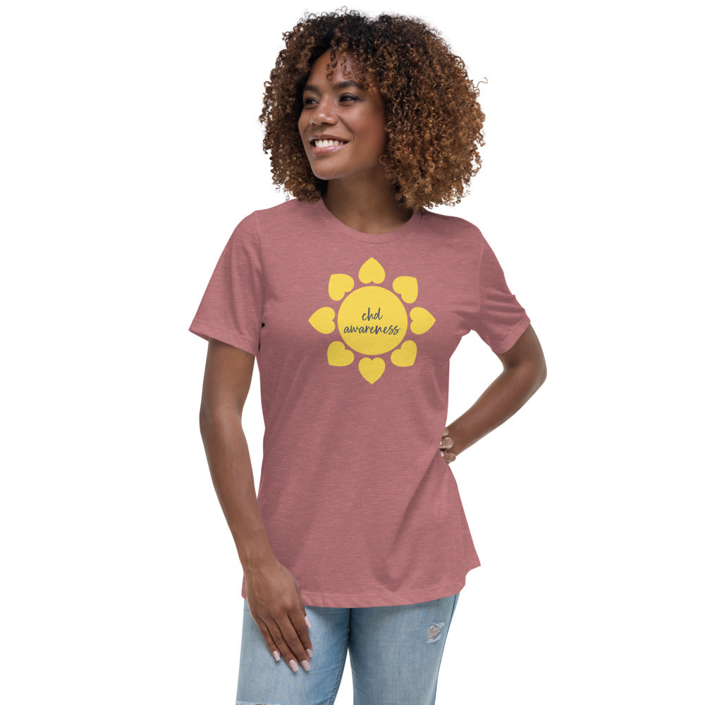 CHD Awareness Sun - Women's Relaxed T-Shirt