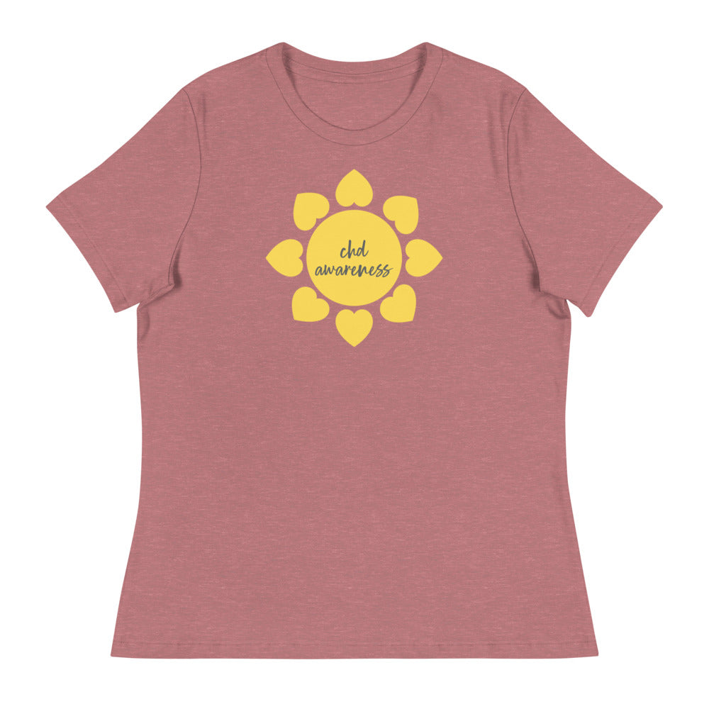 CHD Awareness Sun - Women's Relaxed T-Shirt