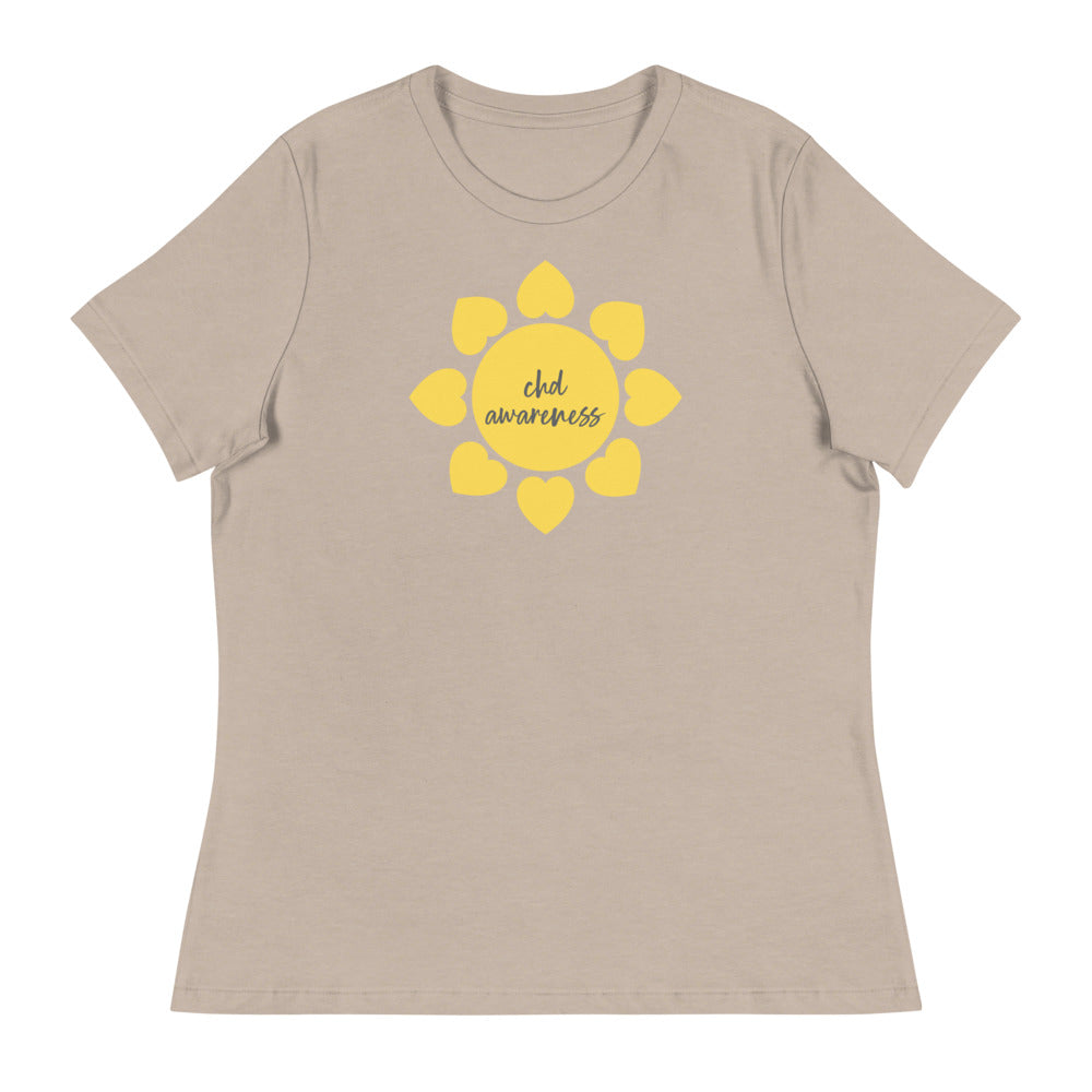 CHD Awareness Sun - Women's Relaxed T-Shirt