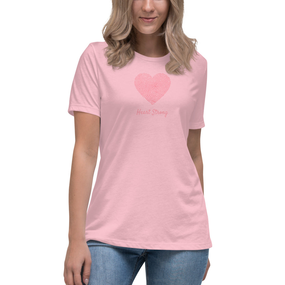 CHD Heart Strong Fingerprint - Women's Relaxed T-Shirt