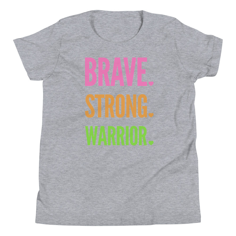 Brave. Strong. Warrior. - Youth Short Sleeve T-Shirt