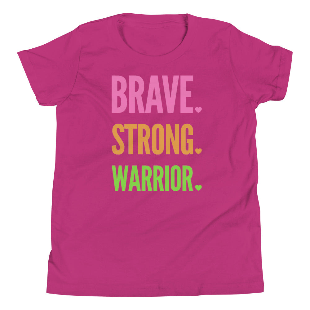 Brave. Strong. Warrior. - Youth Short Sleeve T-Shirt