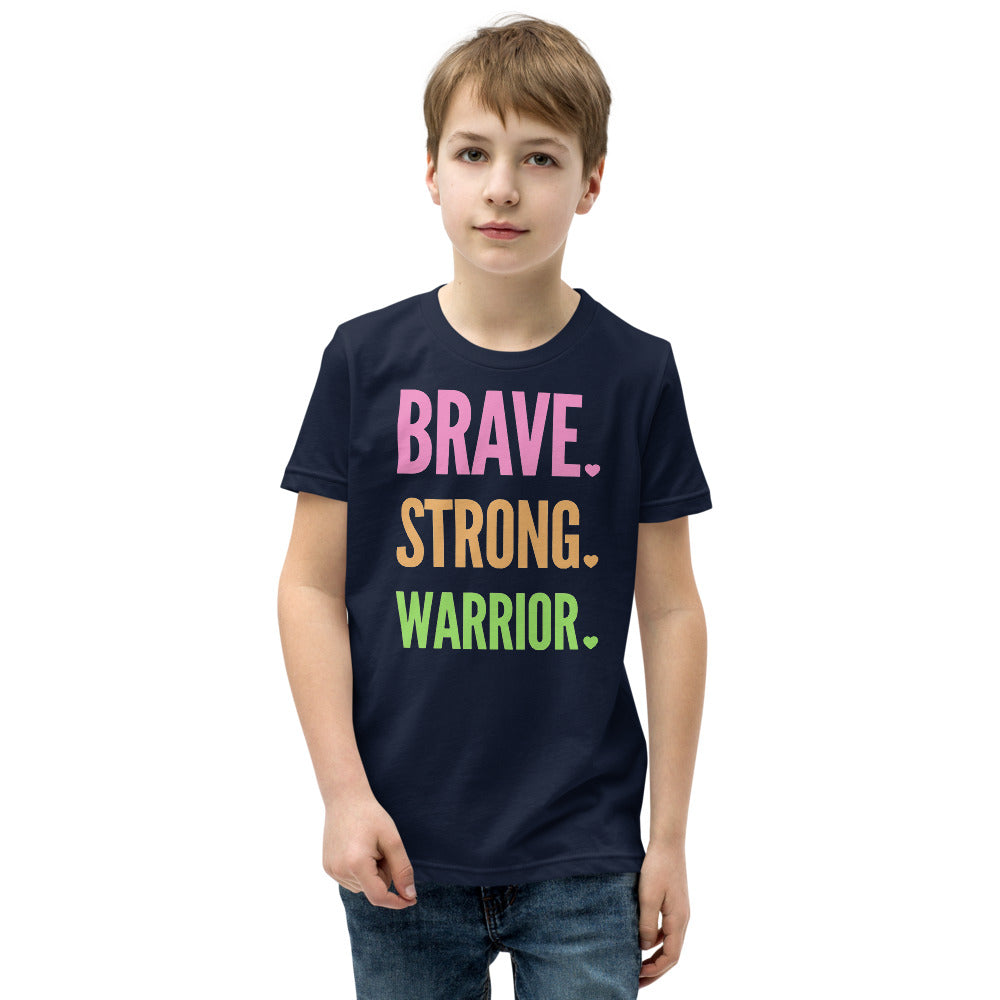 Brave. Strong. Warrior. - Youth Short Sleeve T-Shirt