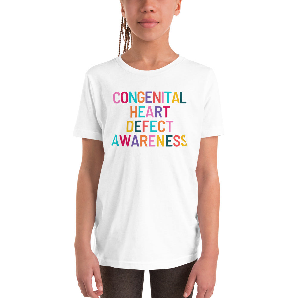 Colorful CHD Awareness - Youth Short Sleeve T-Shirt