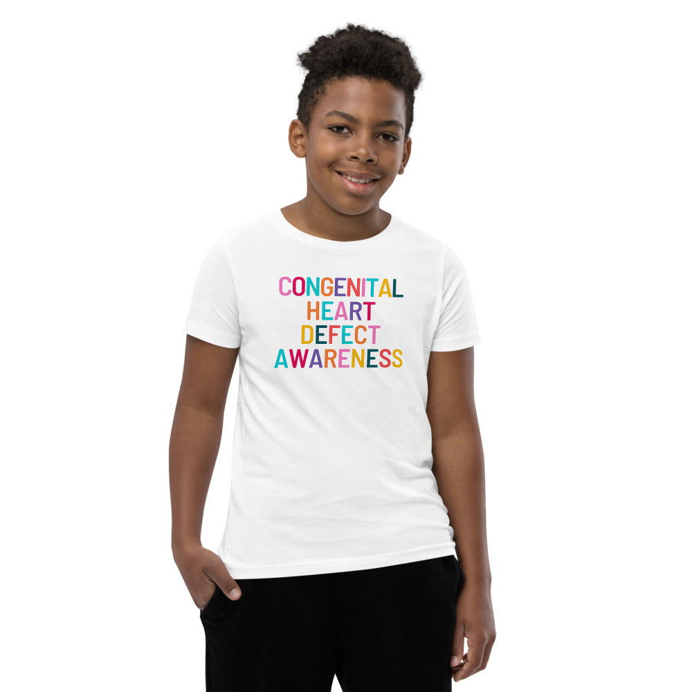 Colorful CHD Awareness - Youth Short Sleeve T-Shirt
