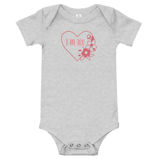 Heart Flower - Baby short sleeve one piece