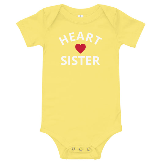 Heart Sister - Baby short sleeve one piece