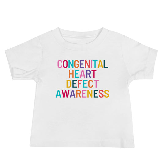 Colorful CHD Awareness - Baby Jersey Short Sleeve Tee