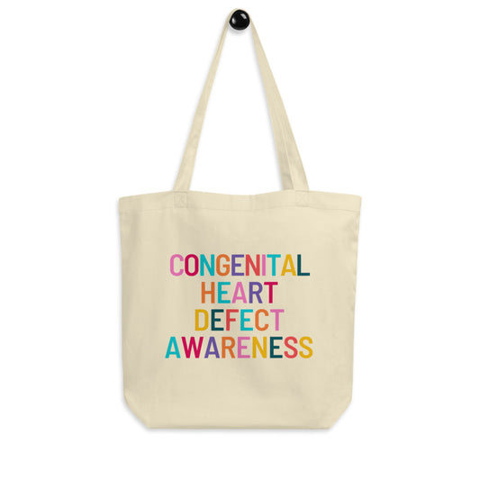 Colorful CHD Awareness - Organic Cotton Tote Bag