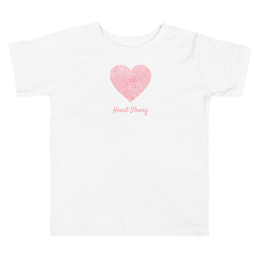 CHD Heart Strong Fingerprint - Toddler Short Sleeve Tee