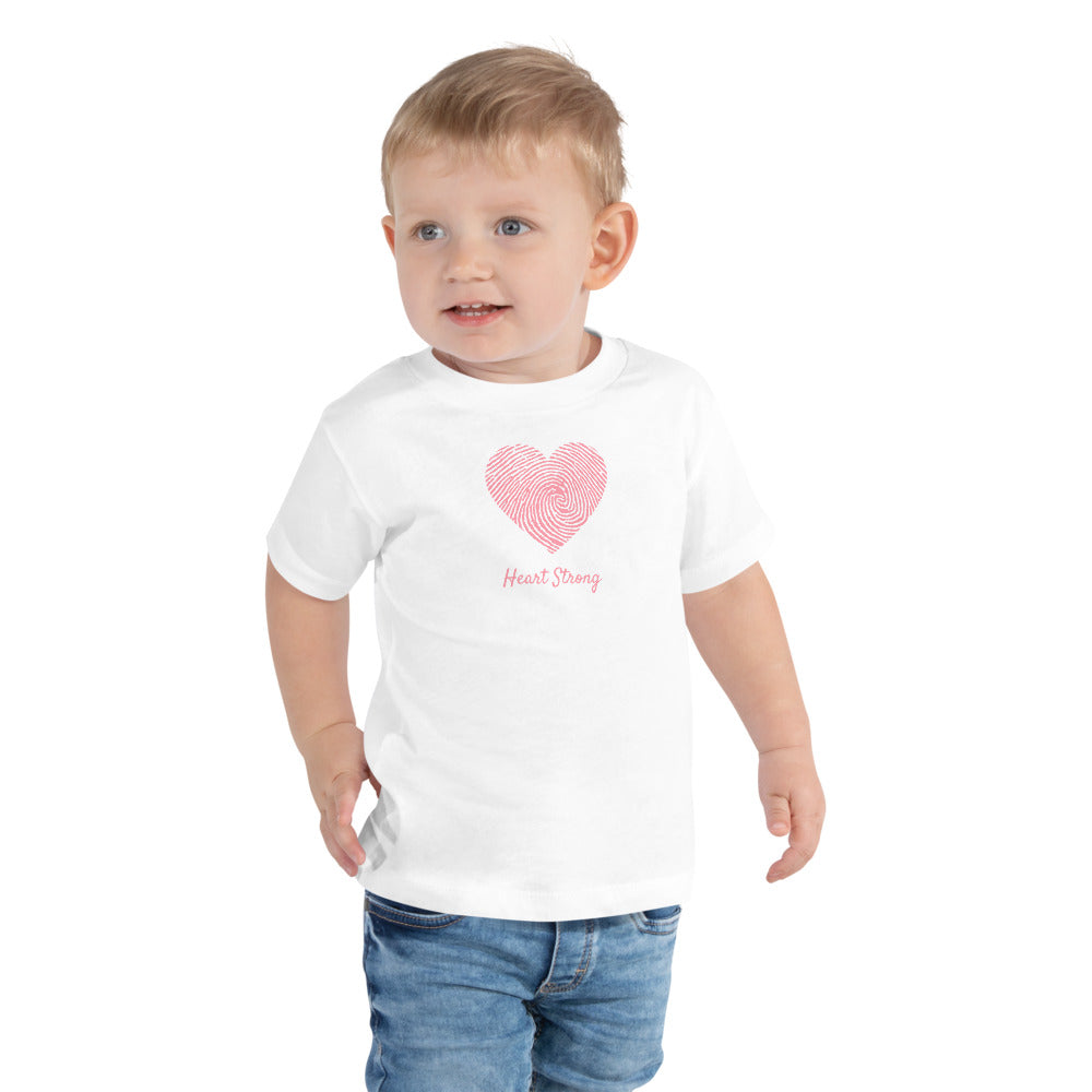 CHD Heart Strong Fingerprint - Toddler Short Sleeve Tee