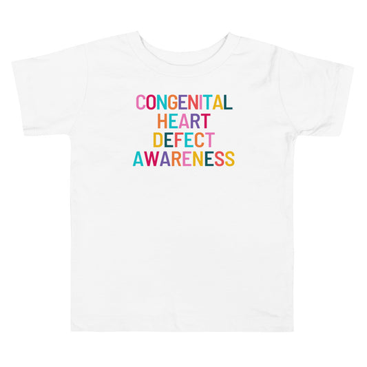 Colorful CHD Awareness - Toddler Short Sleeve Tee