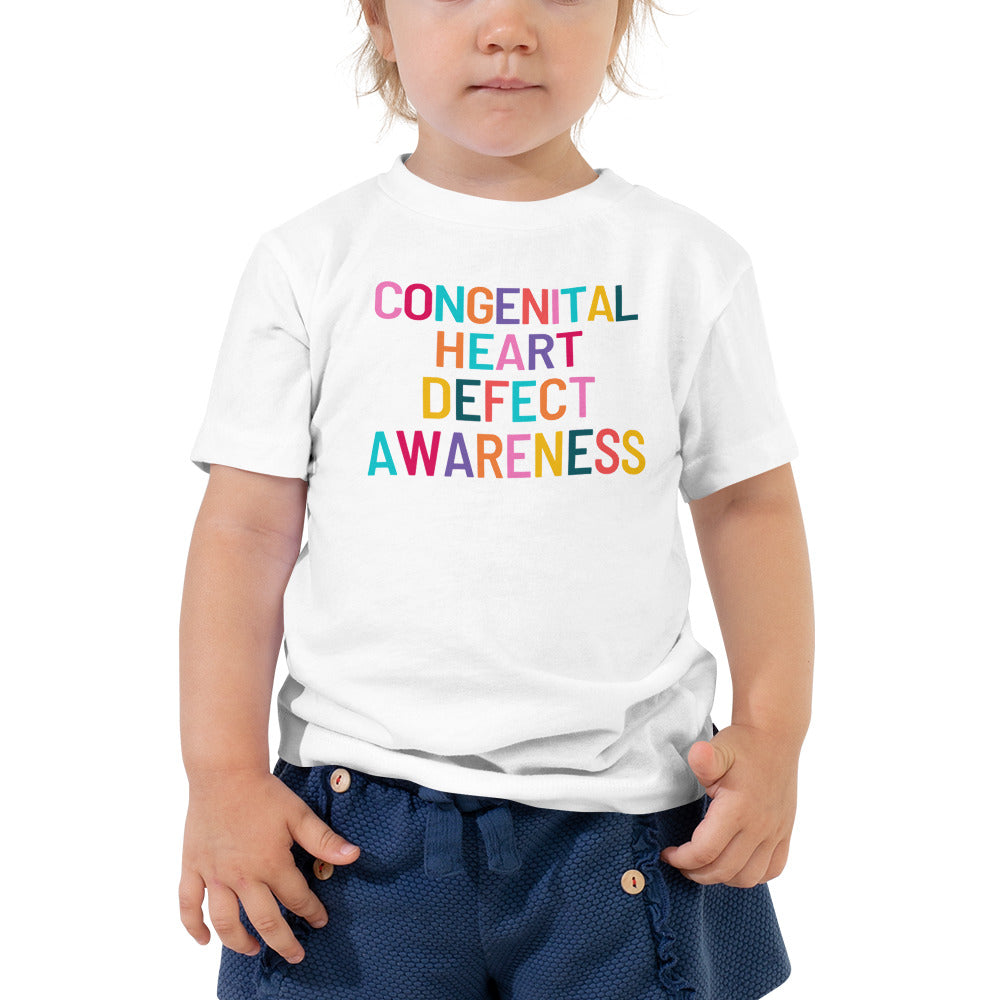 Colorful CHD Awareness - Toddler Short Sleeve Tee