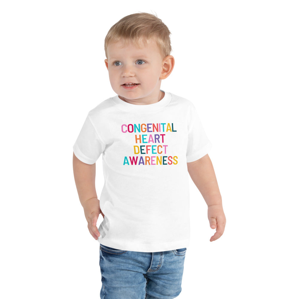 Colorful CHD Awareness - Toddler Short Sleeve Tee