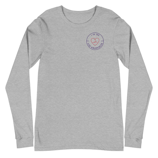 1 in 100 CHD Circle - Unisex Long Sleeve Tee