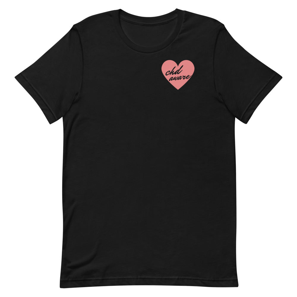 CHD Aware Heart Logo - Short-Sleeve Unisex T-Shirt