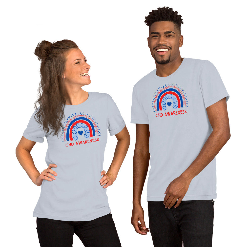 CHD Awareness Rainbow - Short-Sleeve Unisex T-Shirt