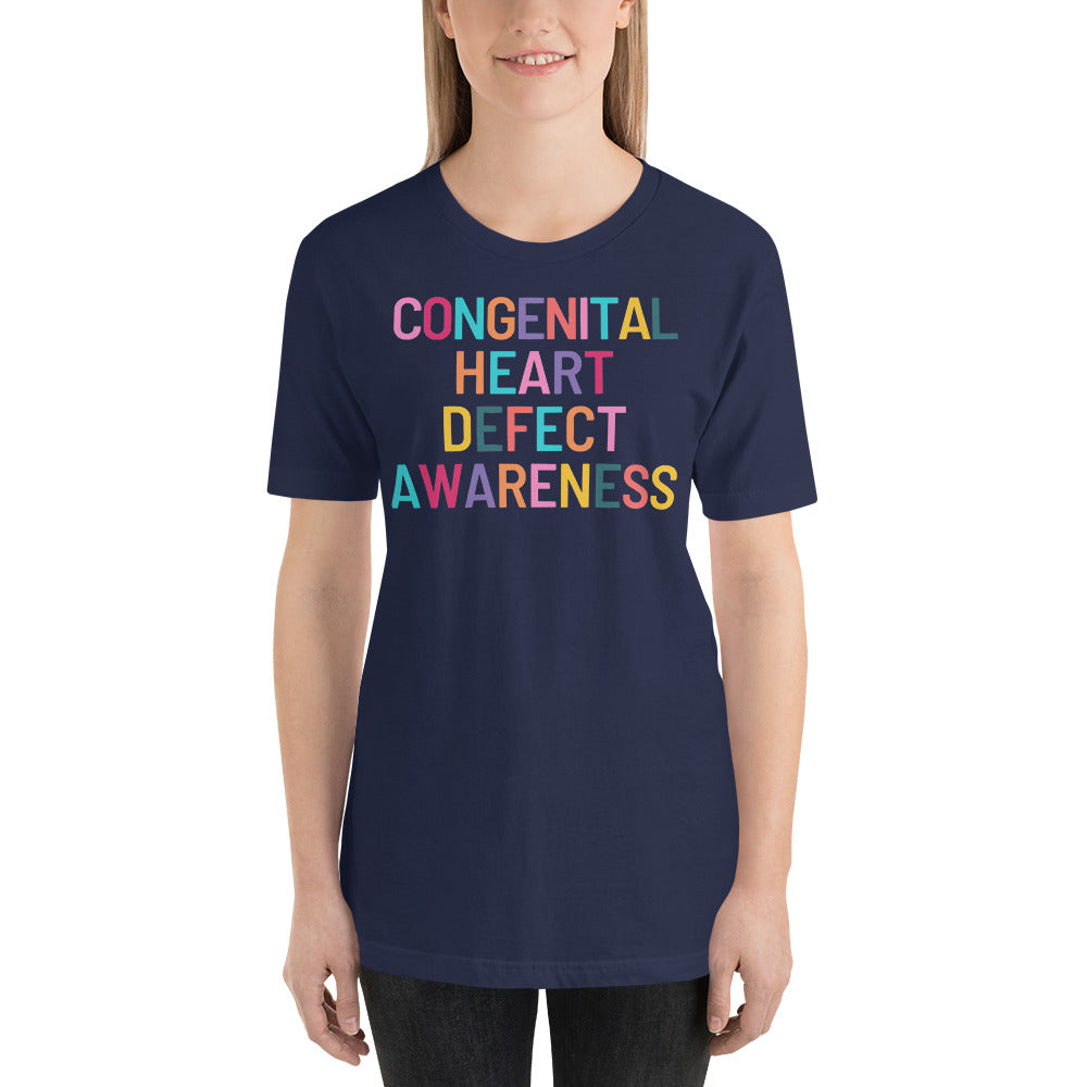 Colorful CHD Awareness - Short-Sleeve Unisex T-Shirt