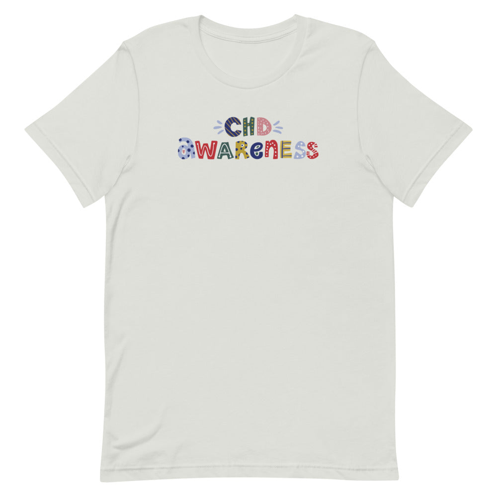 CHD Awareness Fun Font - Short-Sleeve Unisex T-Shirt