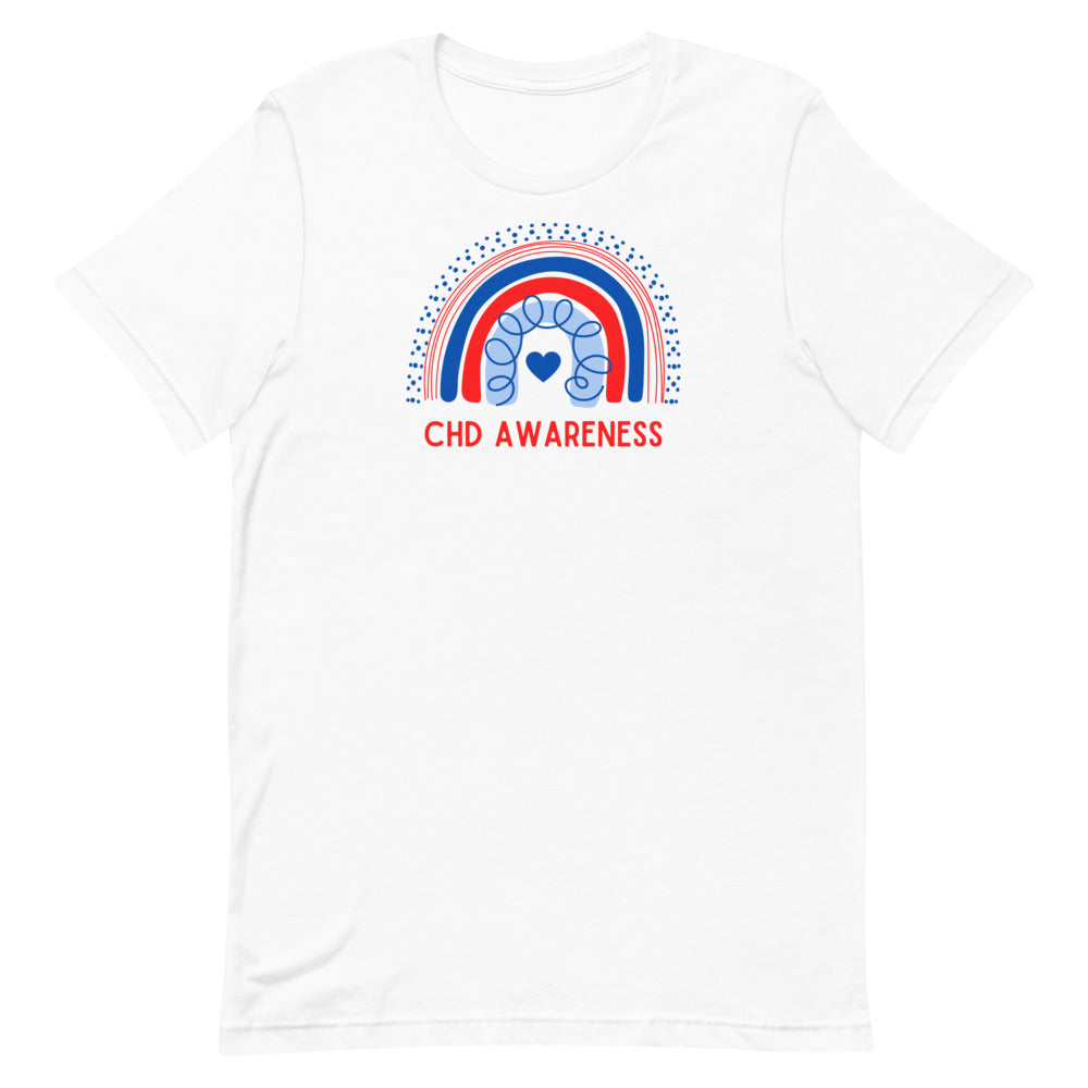 CHD Awareness Rainbow - Short-Sleeve Unisex T-Shirt