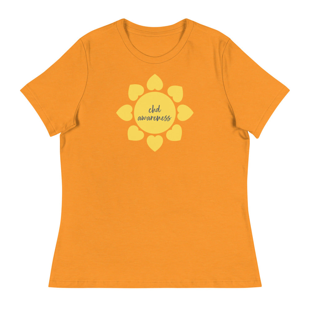 CHD Awareness Sun - Women's Relaxed T-Shirt
