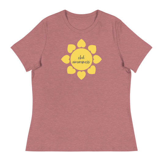 CHD Awareness Sun - Women's Relaxed T-Shirt