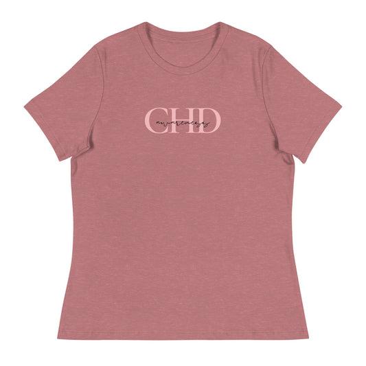 CHD Awareness Overlap Pink - Women's Relaxed T-Shirt
