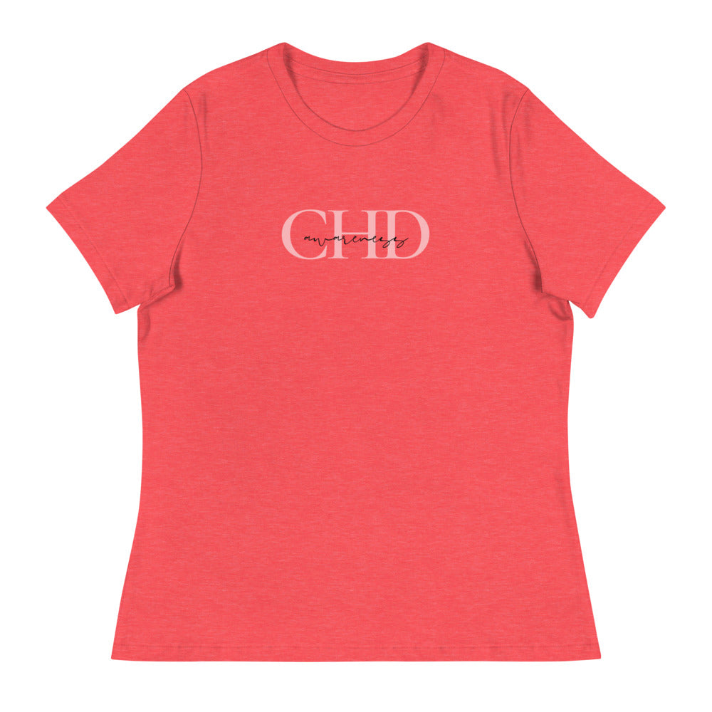 CHD Awareness Overlap Pink - Women's Relaxed T-Shirt
