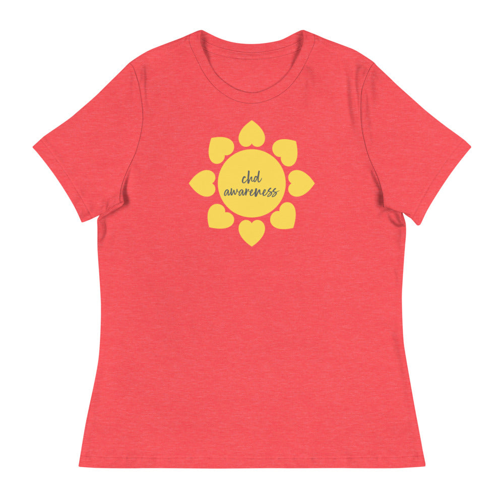 CHD Awareness Sun - Women's Relaxed T-Shirt