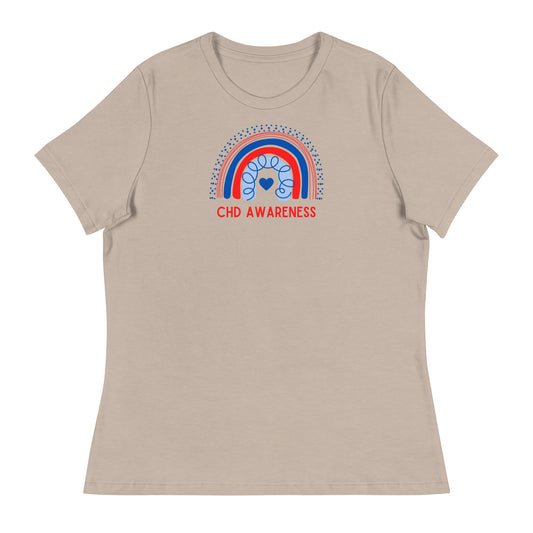 CHD Awareness Rainbow - Women's Relaxed T-Shirt