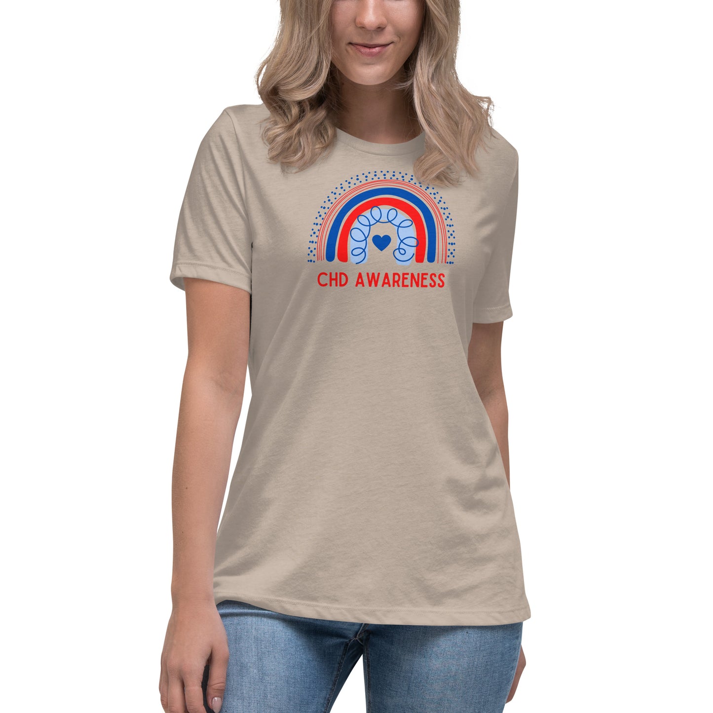 CHD Awareness Rainbow - Women's Relaxed T-Shirt