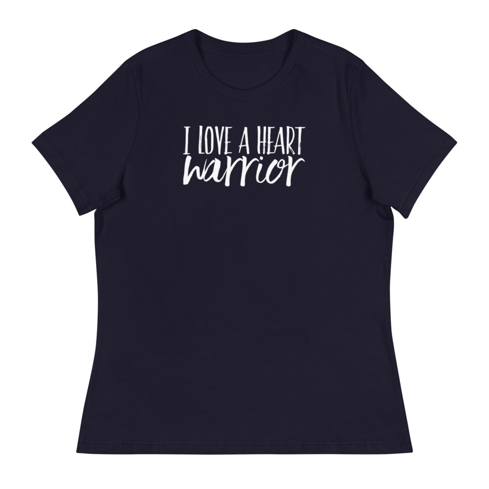 I Love a Heart Warrior Cursive - Women's Relaxed T-Shirt