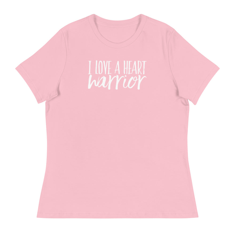 I Love a Heart Warrior Cursive - Women's Relaxed T-Shirt