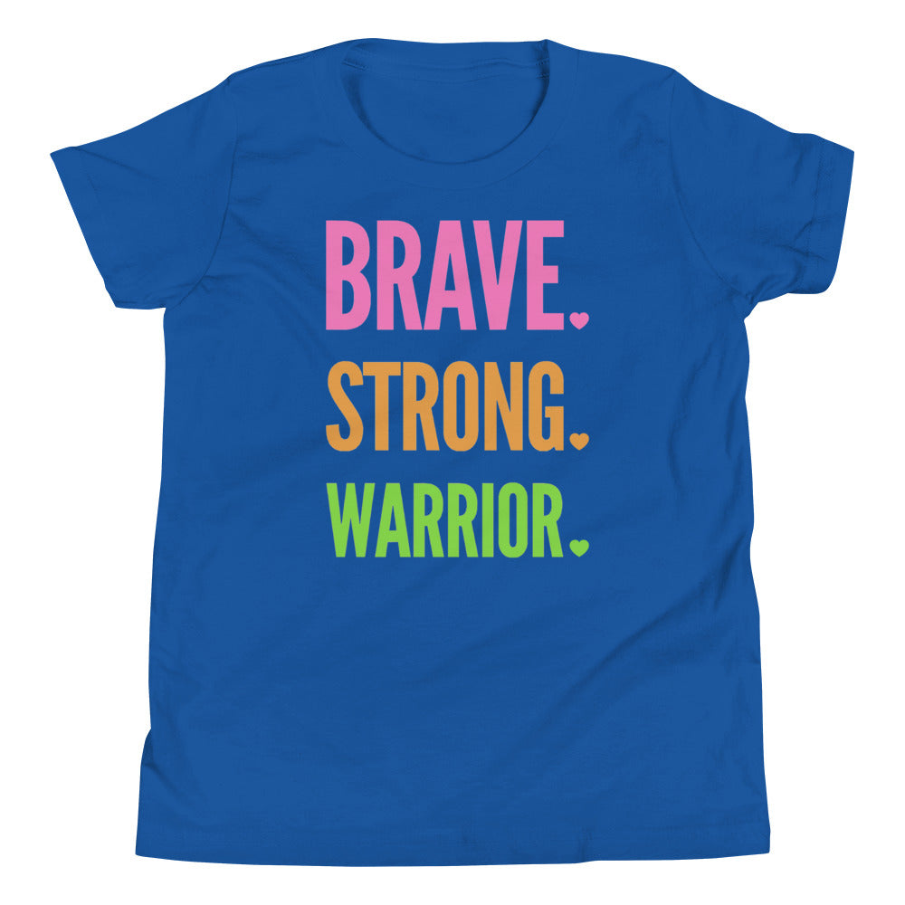 Brave. Strong. Warrior. - Youth Short Sleeve T-Shirt