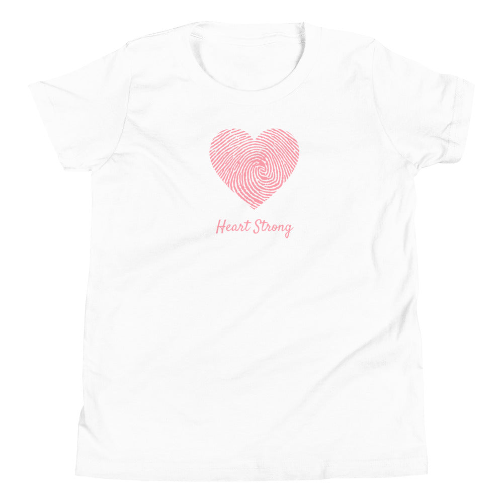 CHD Heart Strong Fingerprint - Youth Short Sleeve T-Shirt