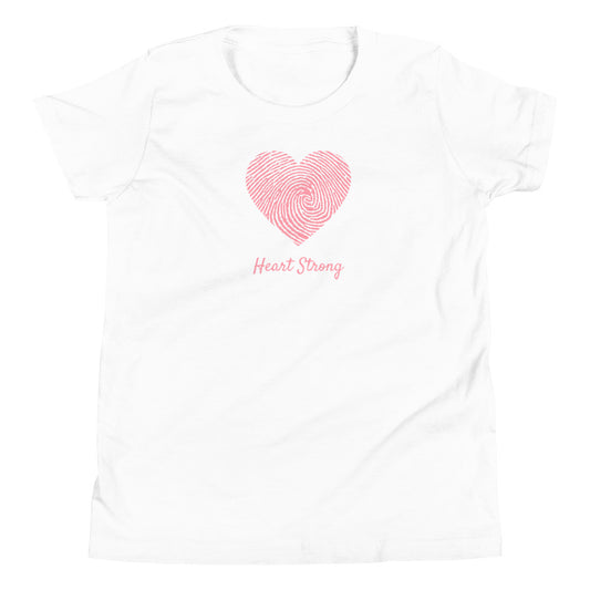 CHD Heart Strong Fingerprint - Youth Short Sleeve T-Shirt