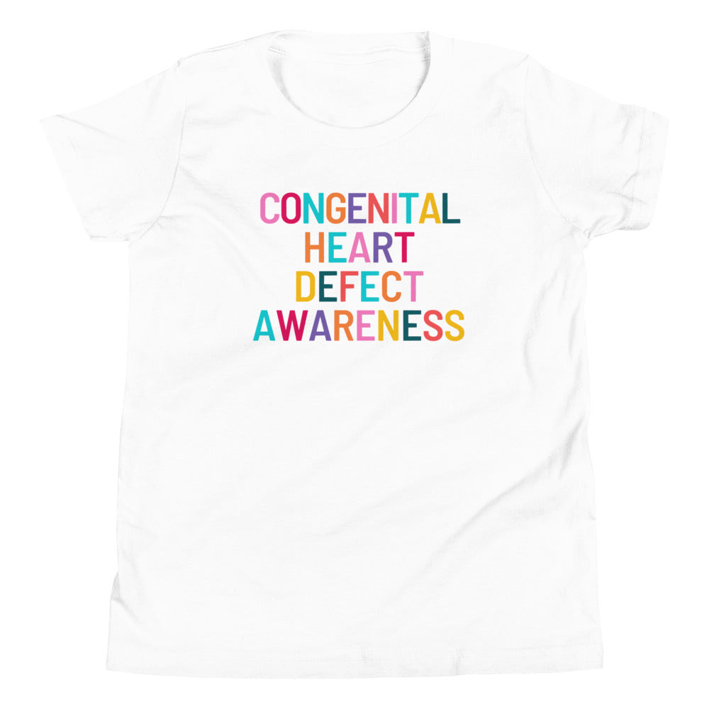 Colorful CHD Awareness - Youth Short Sleeve T-Shirt