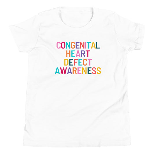 Colorful CHD Awareness - Youth Short Sleeve T-Shirt
